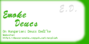 emoke deucs business card